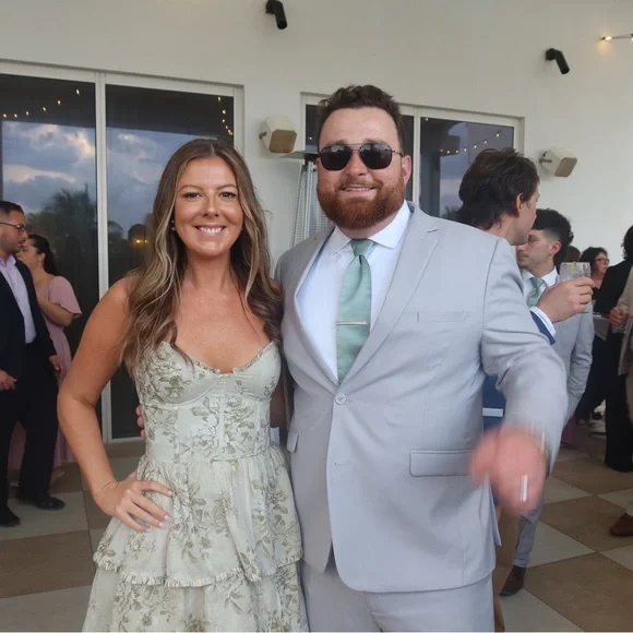 V. Chapman Floral Green Maxi Dress - Picture 3 of 8